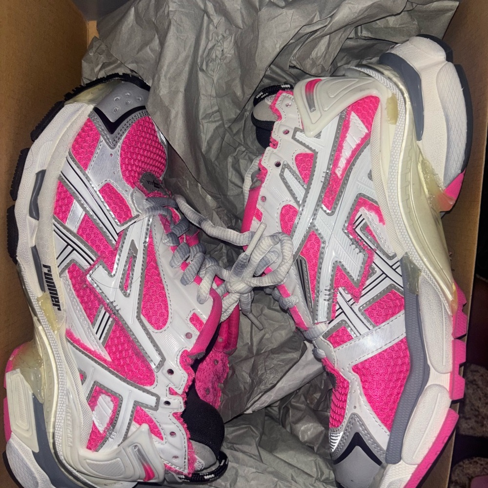 Balenciaga Pink White Athletic Sneakers